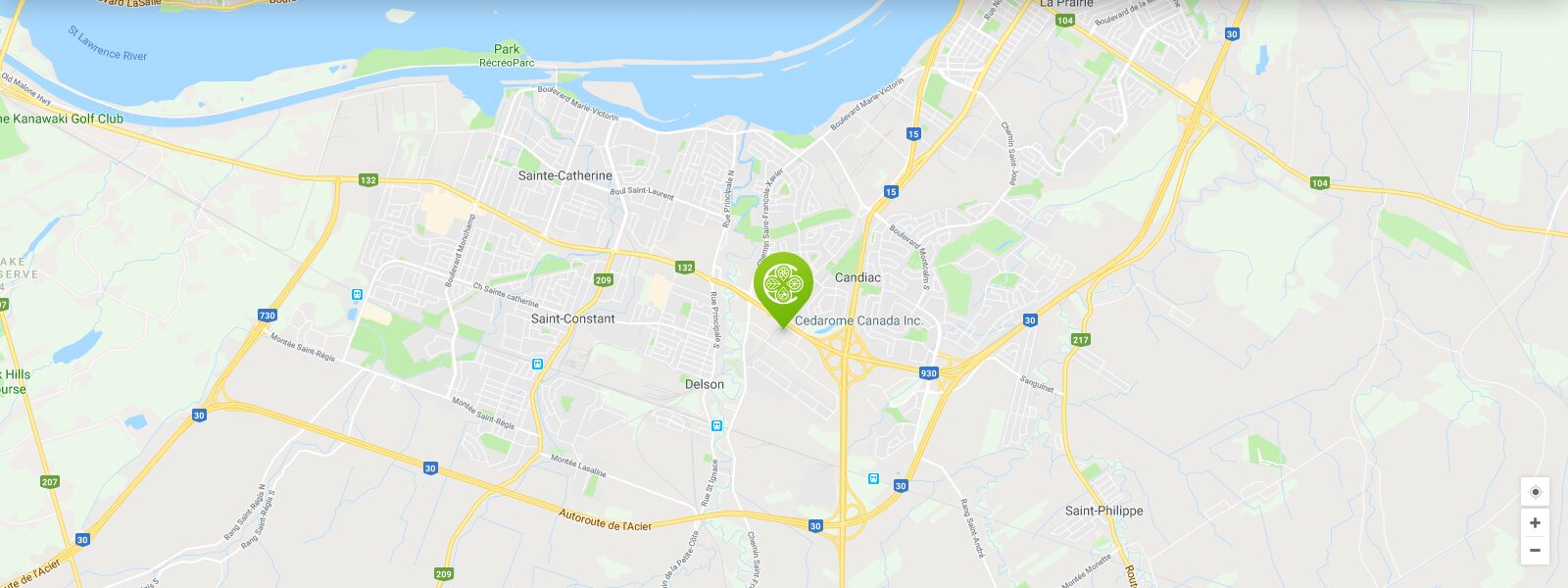 Google maps Cedarome Logo position_Contact_En